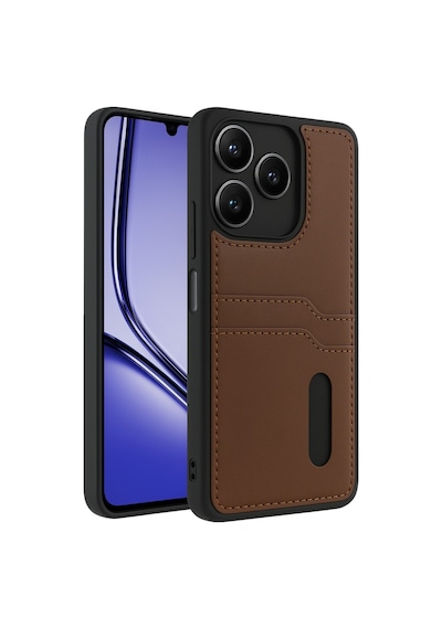 Note 50 4g Kılıf Sara Kartvizitli Deri Kılıf - Taba