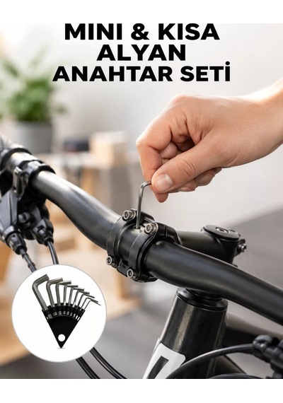 Northcity 9 Parça Isıl İşlemeli Kısa Tip Alyan Seti - Profesyonel Montaj Çantası İçin