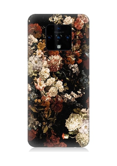 Tecno Camon 16 Uyumlu Renkli Çiçekler Desenli Silikon Kılıf