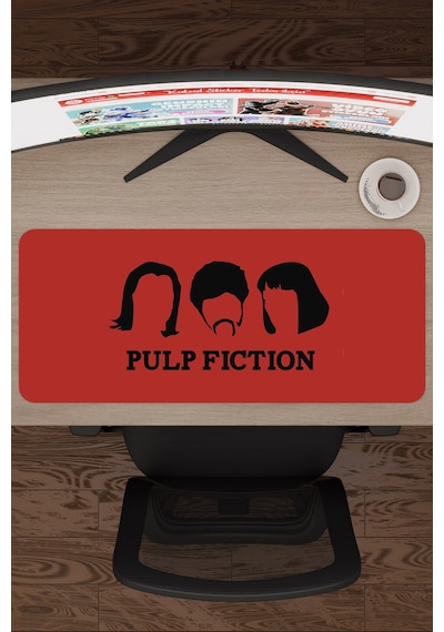 Pulp Fiction Ucuz Roman Tarantino V3 70x30 Xl Gaming Kauçuk Kaymaz Taban Mouse Pad Fare Altlığı