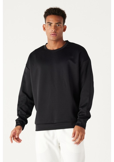 AC&Co / Altınyıldız Classics Erkek Siyah Oversize Fit Bol Kesim Bisiklet Yaka Düz Sweatshirt 4A5221200005SYHL Siyah AC&Co / Altınyıldız Classics Erkek Siyah Oversize Fit Bol Kesim Bisiklet Yaka Düz Sweatshirt 4A5221200005SYHL Siyah