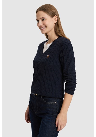 U.S. Polo Assn. Kadın Lacivert Basic Kazak 50327575-vr033