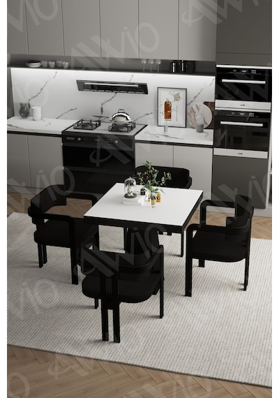 Avvio Sirius Lake Mdf Ayak Tokyo Demonte Sandalye 80x80 Yemek Masası Mutfak Masası 4 Kişilik Beyaz Avvio Sirius Lake Mdf Ayak Tokyo Demonte Sandalye 80x80 Yemek Masası Mutfak Masası 4 Kişilik Beyaz