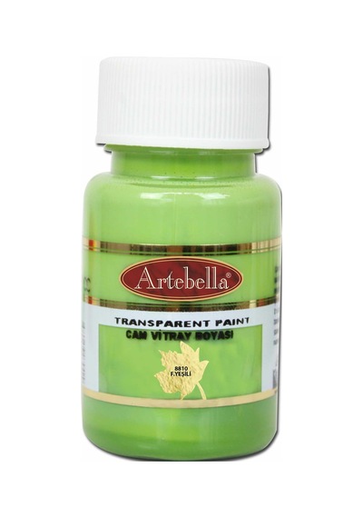 Artebella Transparan Cam Vitray Boyası 881050 Fıstık Yeşili 50 ML Yeşil
