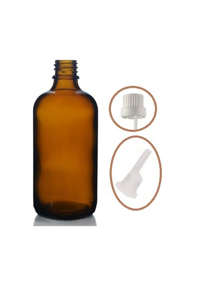 50ml Kahverengi Cam İçten Damlalıklı Şişe Beyaz Kapak, 24 Adet, Damlalıklı Şişe, Damlatmalı Şişe