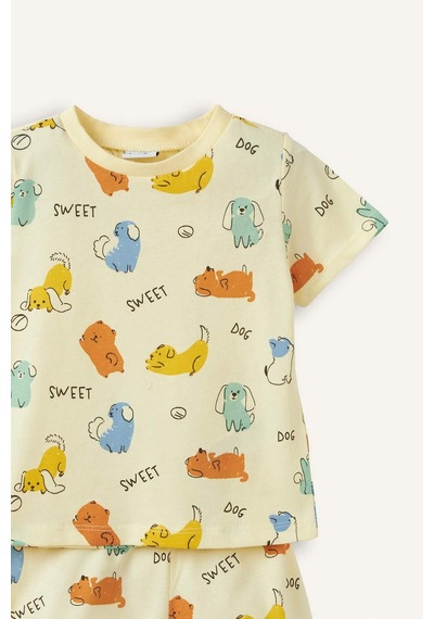 Defacto Hayvan Baskılı Kısa Kollu Üst Şort Alt 2li Pijama Takımı Erkek Bebek H7901a526hsyl522 Sarı-yl522 Defacto Hayvan Baskılı Kısa Kollu Üst Şort Alt 2li Pijama Takımı Erkek Bebek H7901a526hsyl522 Sarı-yl522