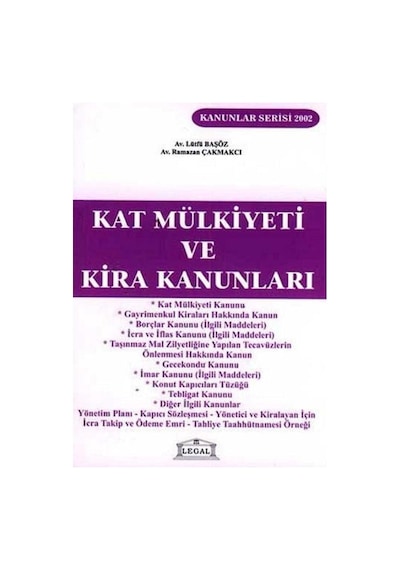 Kat Mülkiyeti Ve Kira Kanunları 2002 Basım