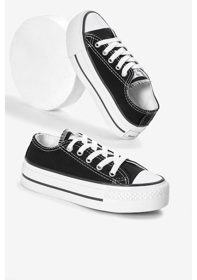 Tonny Black Termo Kalın Taban Bağcıklı Keten Çocuk Unisex Siyah Spor Ayakkabı Tbh1465 Siyah
