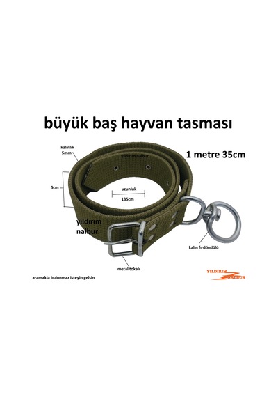 Hayvan Yuları 135cm Büyük Baş Hayvan Tasması İnek Boğa Öküz  Tasma