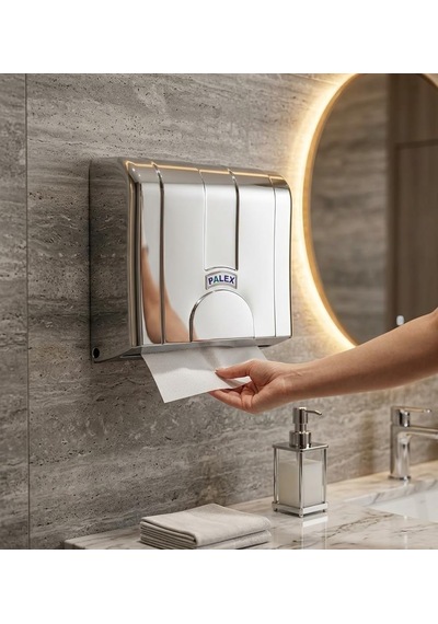 Palex Z Katlı Havlu Dispenseri 200 Adet Kağıt Kapasiteli - Krom