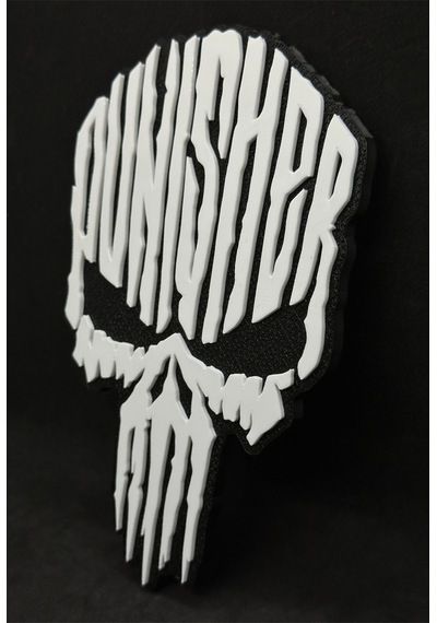 Punisher Logolu Standart Duvar Dekoru / Oyuncu Odası Aksesuarı