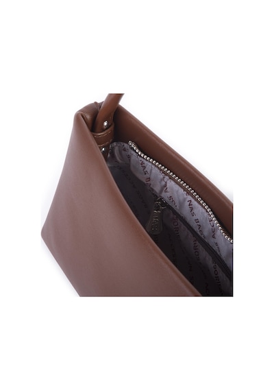 Nas Bag Kadın Basic Baget Omuz Ve Çapraz Çanta Taba Kımera 27x12 Cm