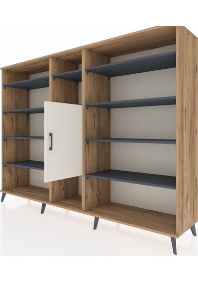 Hyperion Dolap 12 Raflı Tek Kapaklı 220x44x163 Çam-aytaşı/antras Çam-aytaşı/antrasit Hyperion Dolap 12 Raflı Tek Kapaklı 220x44x163 Çam-aytaşı/antras Çam-aytaşı/antrasit