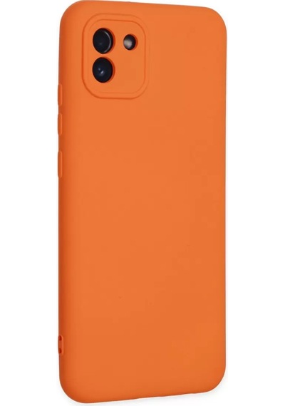 Newface  Galaxy Uyumlu A03 Kılıf Nano İçi Kadife Silikon - Turuncu