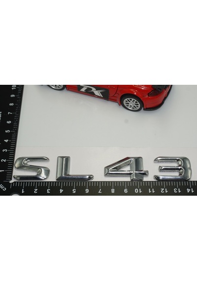 Benz SL 43 Bagaj Krom Metal 3M 3D Yazı Logo