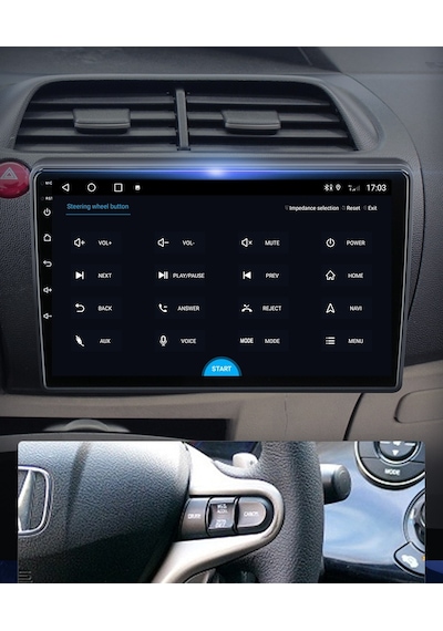 HONDA CİVİC SPORT 2006-2011 ANDROİD MULTİMEDYA CARPLAYLİ 9 İNC HD IPS EKRAN 4GB/64GB KAMERA HEDİYELİ