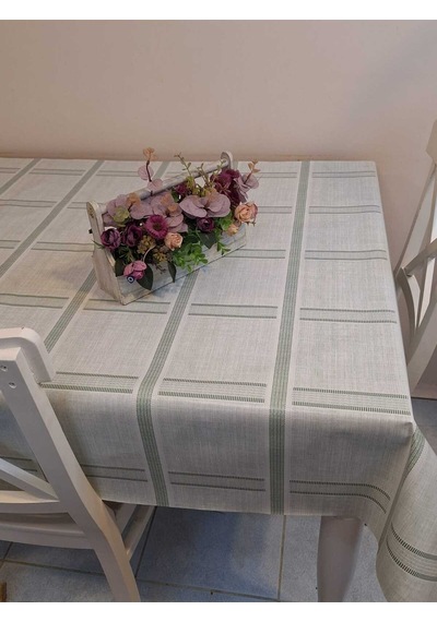 Elyaflı Pvc Masa Örtüsü Modern, Dayanıklı, Silinebilir Ve Şık Görünüm Mrl156 Yeşil