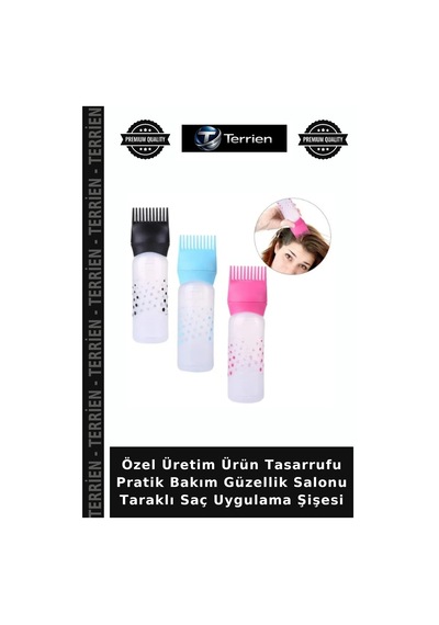 Özel Üretim Ürün Tasarrufu Pratik Bakım Güzellik Salonu Taraklı Saç Uygulama Şişesi