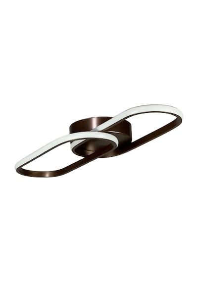 Zzez Kahverengi Modern Tasarım Beyaz Ledli Cafe - Mutfak - Salon 2 Li Led Avize Kahverengi