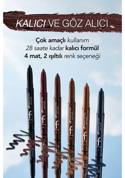 Extreme Tattoo Glamour Eyes İkilisi - 002 Burgundy & 005 Bronze SET313