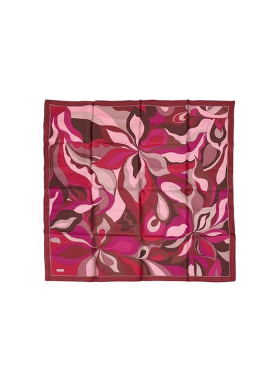 Belli Twill İpek Eşarp - 4108-88 Kırmızı Kırmızı