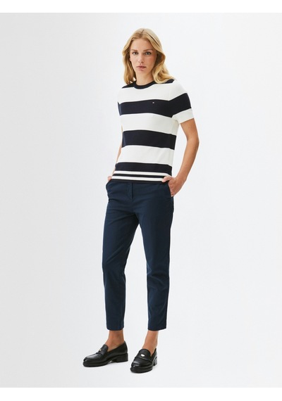 Tommy Hilfiger Co Stretch Gmd Slım Chıno Kadın Mavi Pantolon - Ww0ww45920 Mavi