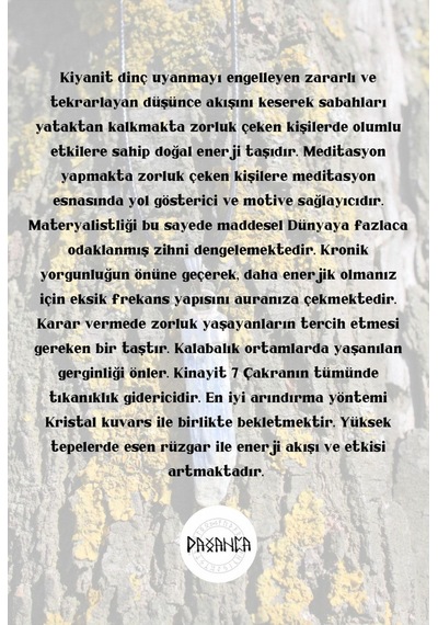 Kiyanit Spiritüel  Doğal Taş Kolye Diğer
