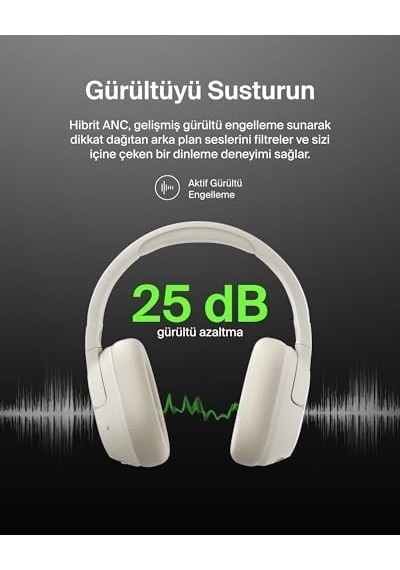 Soundform Isolate Gürültü Önleyici Kablosuz Kulaklık Kum Mikrofonlu, 60 Saat Pil, Derin Bas, Cloudcushion Konfor, Bluetooth Kulak Üstü Kulaklık 50 x 22 Soundform Isolate Gürültü Önleyici Kablosuz Kulaklık Kum Mikrofonlu, 60 Saat Pil, Derin Bas, Cloudcushion Konfor, Bluetooth Kulak Üstü Kulaklık 50 x 22