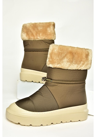 Fox Shoes T476434004 Haki Kumaş Kadın Bot Haki-kumaş Haki