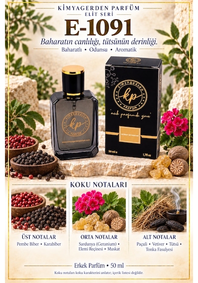 KP E-1091 Erkek Parfüm EDP 50 ML