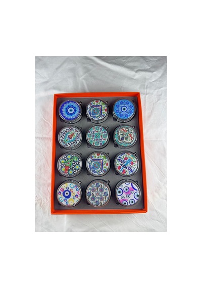 Metal Cep Küllük,kapaklı Küllük Cep Küllük Çini Desenli Taşınabilir Küllük