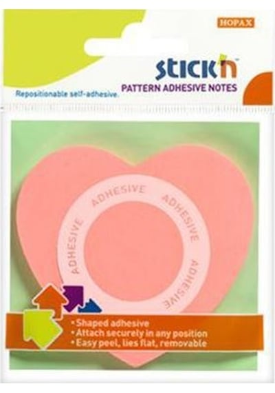 Stıckn Kalp Şekilli 70x70 MM Açık Pembe 50 Yaprak Not Kağıdı 4-21