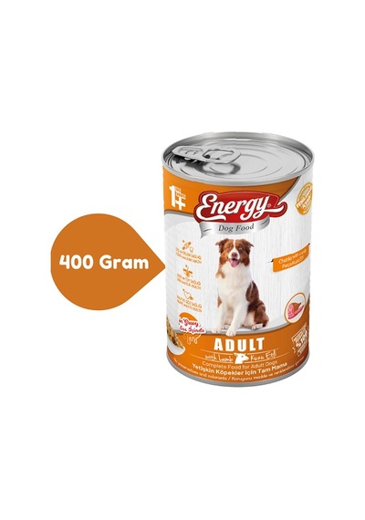 Energy Kuzu Etli Konserve Yetişkin Köpek Maması 400 G