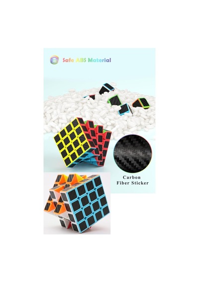 4x4 Fiber Karbon Qy Speed Zeka Küpü Akıl Küpü Rübik Küp