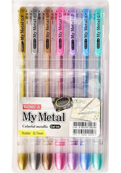 Dong-A 0.7 Uçlu 7’Li Metal Tükenmez Kalem Seti