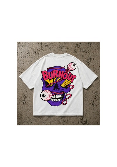 Yolo Street Unisex Oversize Beyaz Tişört Burnout Kuru Kafa Baskılı Amuk Streetwear Grafik T-shirt Beyaz1 Yolo Street Unisex Oversize Beyaz Tişört Burnout Kuru Kafa Baskılı Amuk Streetwear Grafik T-shirt Beyaz1