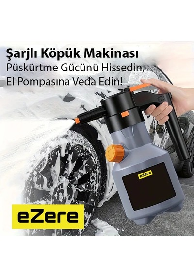 Ezere 2l Yüksek Basınçlı Şarjlı Köpük Makinası Oto Yıkama Pompası Köpük Püskürtücü- 5775