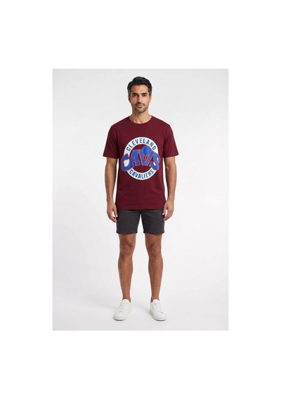 Usa Basketball Cleveland Bordo Dar Kalıp Erkek T-shirt 141972 SİYAH