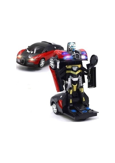Oyuncak Robota Dönüşen Bugatti Araba Sesli Işıklı Pilli Hareketli