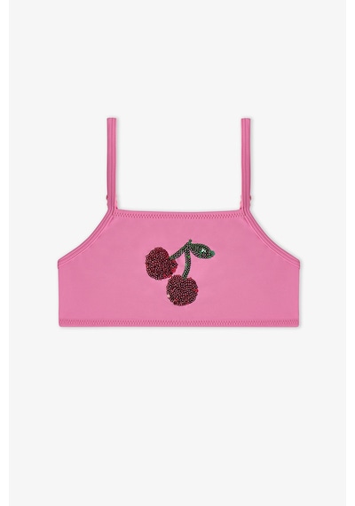 Penti Açık Pembe Kız Çocuk Cherry Halter Bikini Takımı
