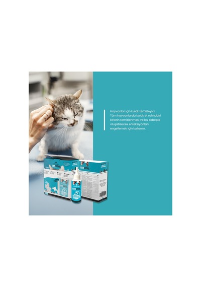 Earvital Kedi Köpek Kulak Temizleme Losyonu Solüsyonu 150ml Disk Pamuk Hediyeli