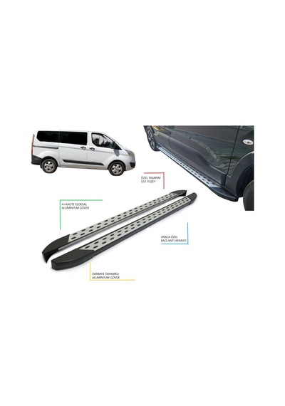 Custom Camlı Van Kısa Şase Noktalı Yan Basamak 2012 2013 2014 2015 2016 2017 2018 2019 2020 2021 2022 2023