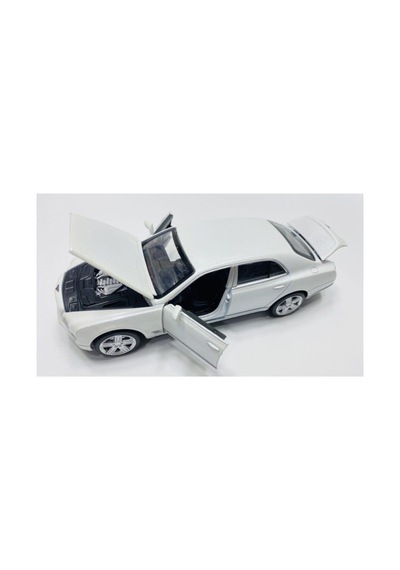 Bentley Mulsanne 1:32 Ölçek Metal Araba Kapılar Kaput Bagaj Açılır Lisanslı Model Işıklı Sesli Beyaz Beyaz