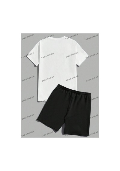 Alt/üst T-shirt Ve Şort Takımı Kod Alt155 Siyah