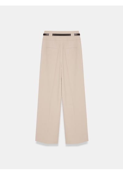 Dilvin 72803 Kemerli Pileli Pantolon-vizon