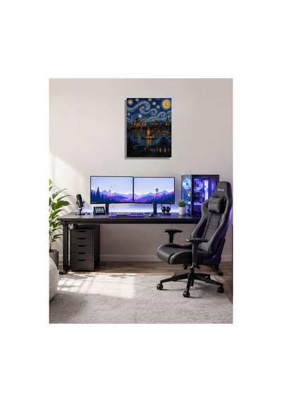 Starry Nights İstanbul Baskılı Metal Tablo Wall Art Çok Renkli - 929070473 Çok Renkli - 929070473 Çok Renkli
