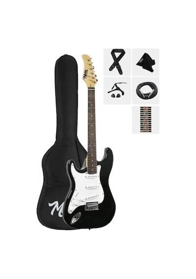 Midex Age-45-out Solak Elektro Gitar Seti Full Aksesuar White Black Outlet