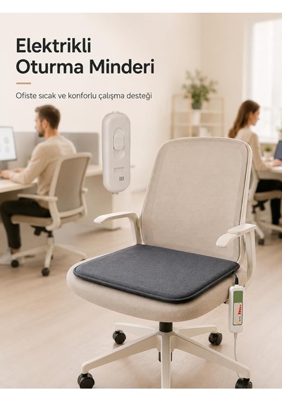 Omak 220v Elektrikli Minder Isıtıcı Termostatlı Kumandalı Ofis Büro Bahçe Ev Koltuk Sandalye El Ayak Isıtma Mind Genel