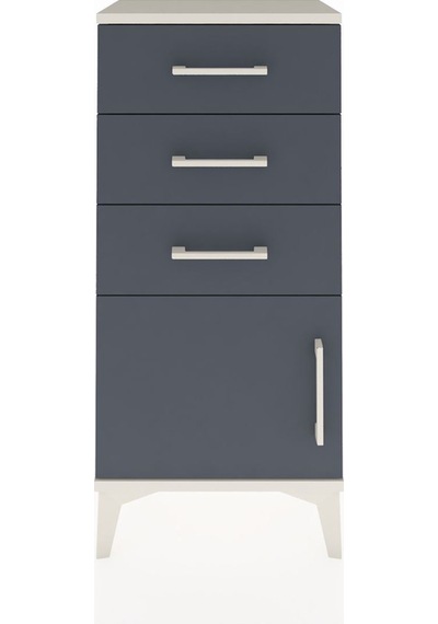Arges Komodin 3 Çekmeceli Tek Kapaklı 44x30x96 Aytaşı-antrasit Aytaşı