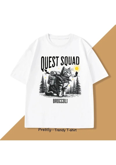 Tarzsokak Beyaz Quest Squad Brokoli Grafik Vintage Dördüncü Kanat Merch Xaden Riorsonekşe Beyaz
